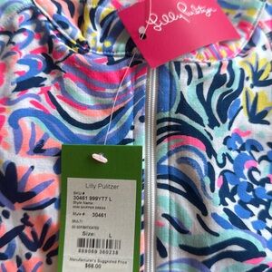 Lilly Pulitzer quarter zip sweatshirt girls l size 8/10 L New